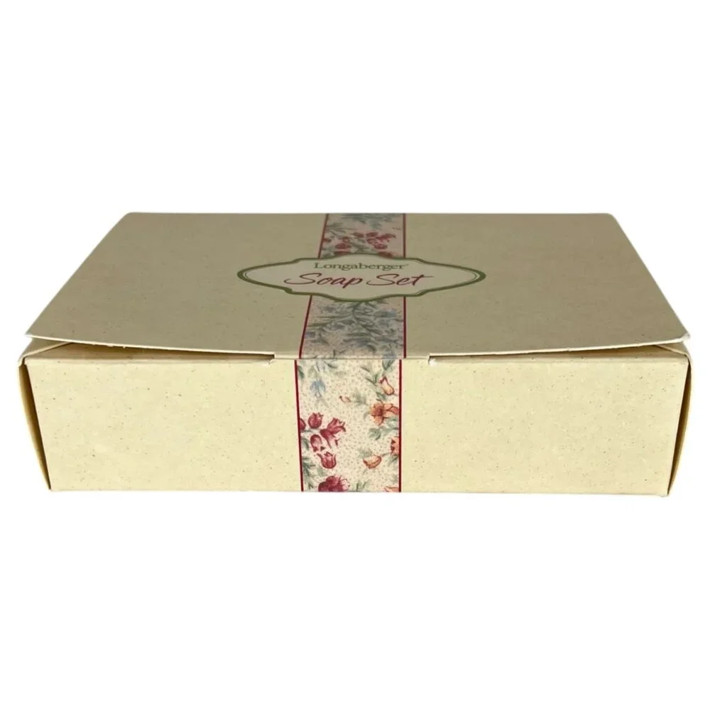 Longaberger 2001 Vintage Mothers Day Blossom Soap Set Floral Design Original Box
